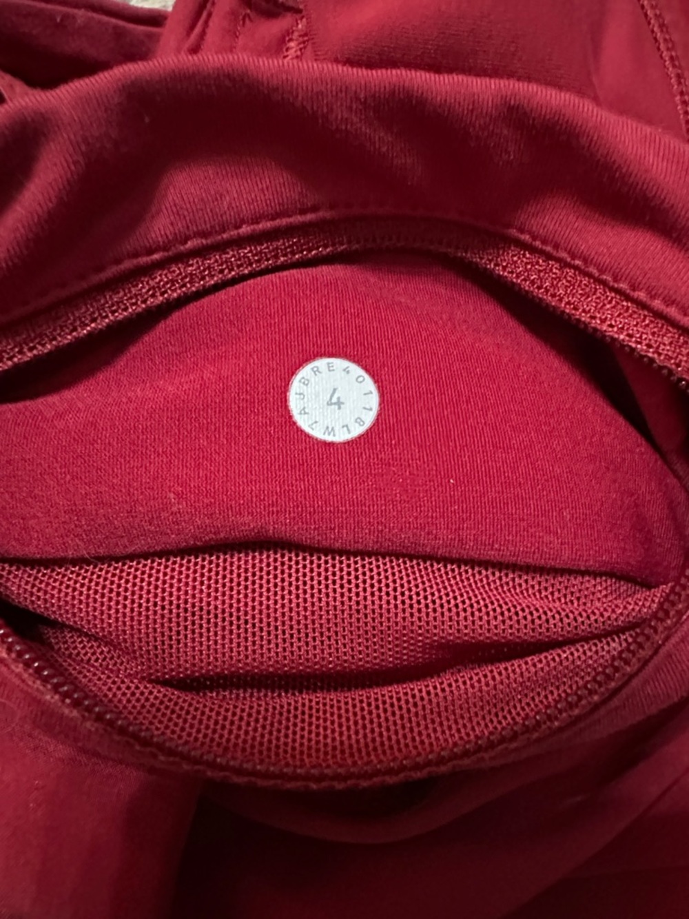 lululemon athletica Maroon High-Rise Athletic Shorts with Back Zip speed up - Picture 6 of 6